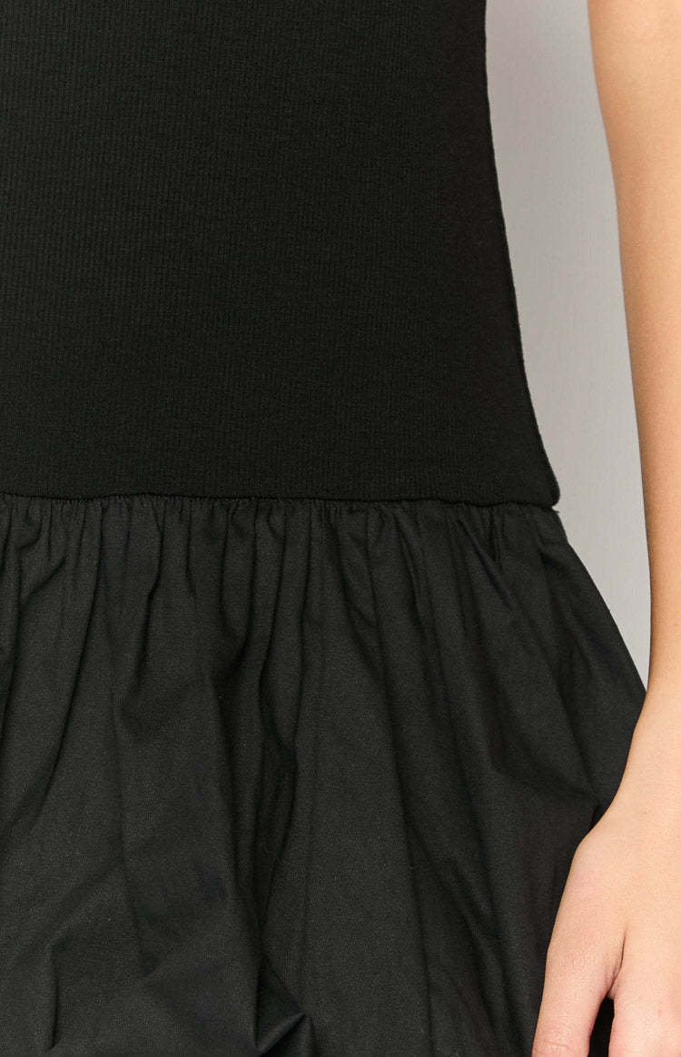 Stiles Black Bubble Mini Dress-Vavasi.All Rights Reserved.