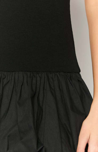 Stiles Black Bubble Mini Dress-Vavasi.All Rights Reserved.