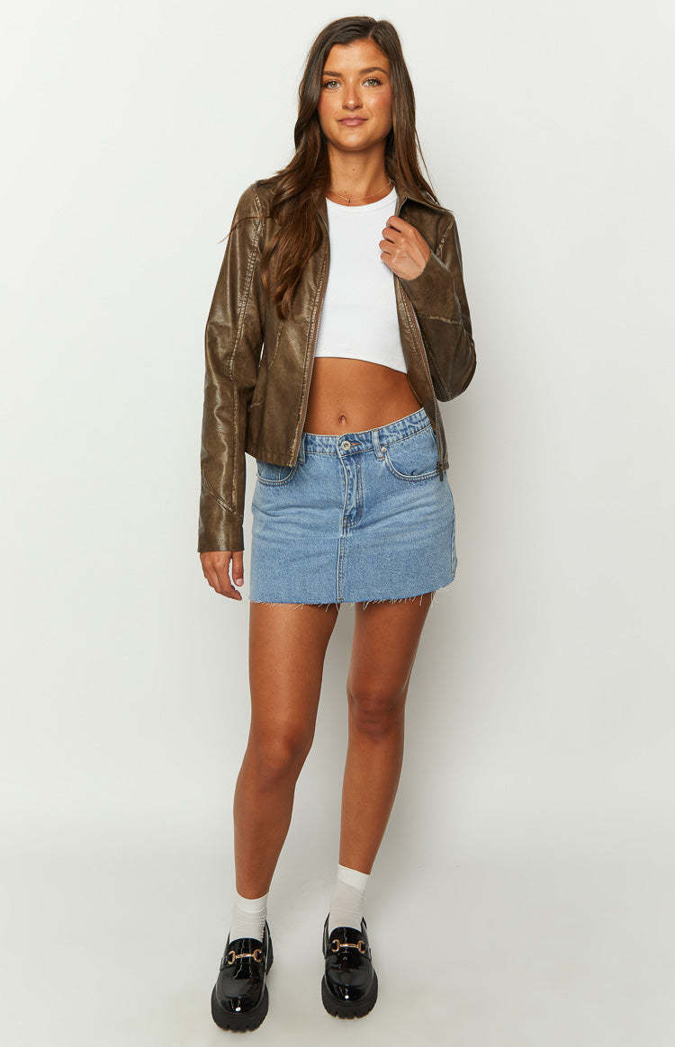 Street Style Brown PU Jacket-Vavasi.All Rights Reserved.