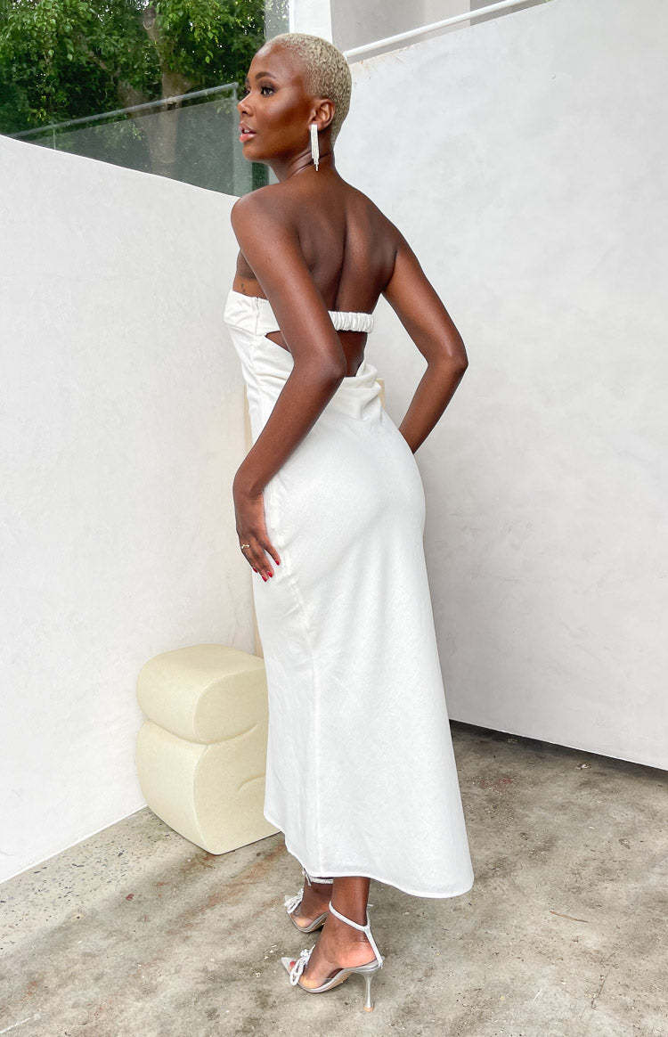 Summer Cream Midi Dress-Vavasi.All Rights Reserved.