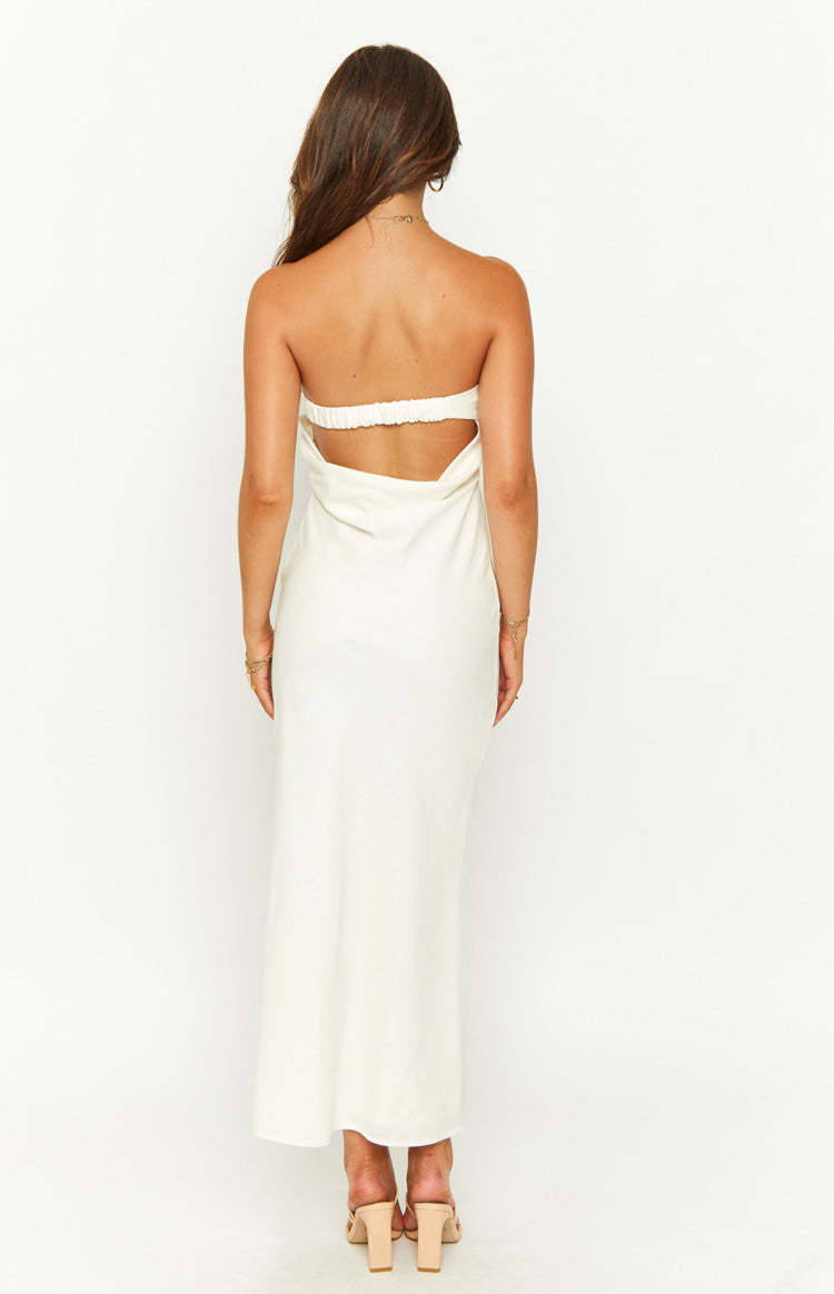 Summer Cream Midi Dress-Vavasi.All Rights Reserved.