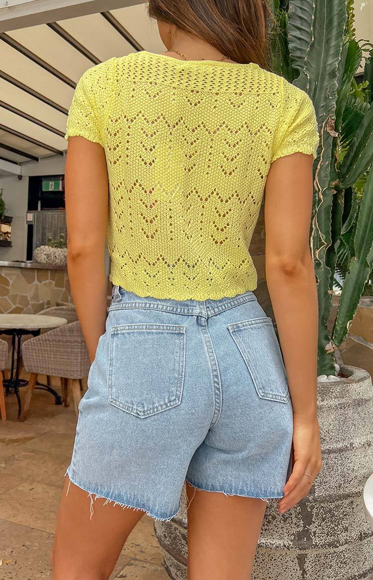 Sundae Light Wash Denim Shorts-Vavasi.All Rights Reserved.