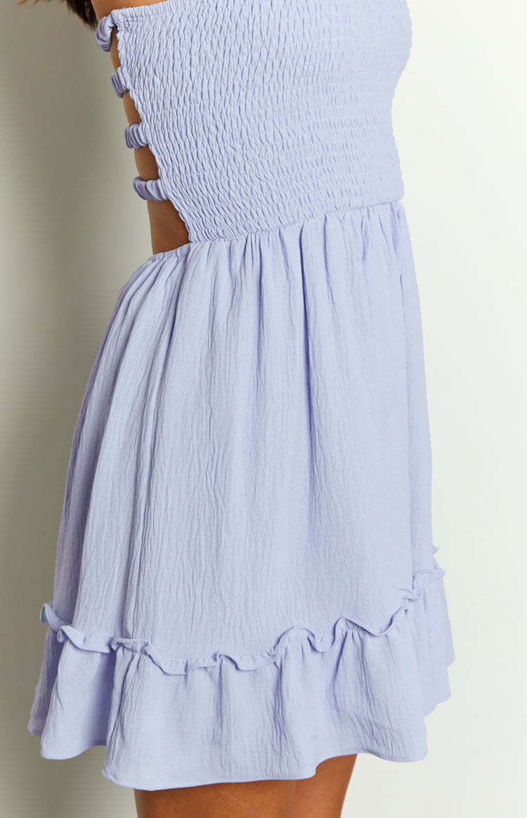 Sundazed Blue Strapless Mini Dress-Vavasi.All Rights Reserved.