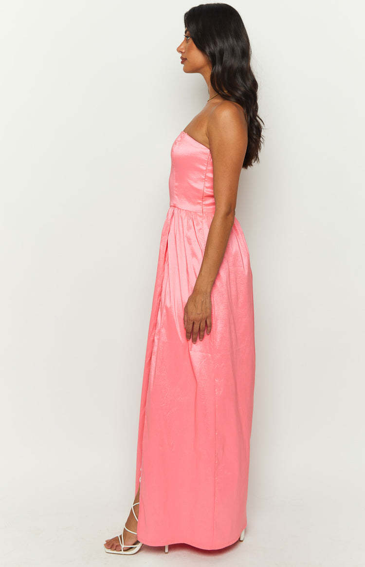 Sunnie Pink Strapless Maxi Dress-Vavasi.All Rights Reserved.