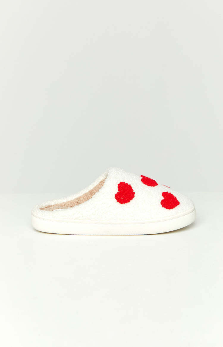 Sweetheart Sole White Love Heart Slippers-Vavasi.All Rights Reserved.