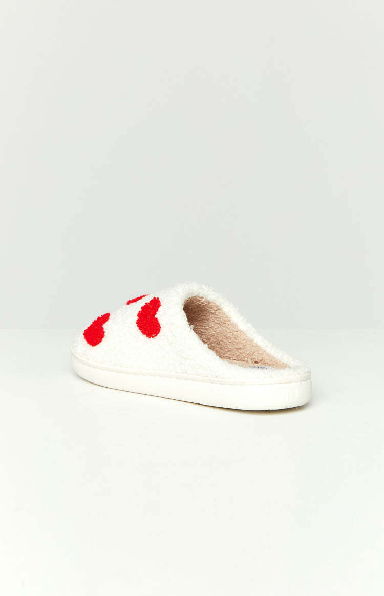 Sweetheart Sole White Love Heart Slippers-Vavasi.All Rights Reserved.