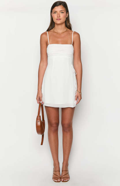 Trinin White Mini Dress-Vavasi.All Rights Reserved.