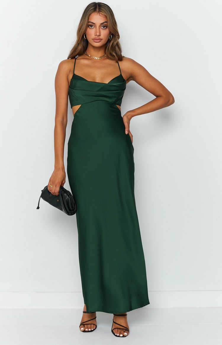 Taleah Cut Out Maxi Dress Green-Vavasi.All Rights Reserved.