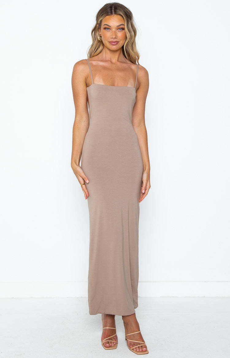 Talulah Beige Maxi Dress-Vavasi.All Rights Reserved.