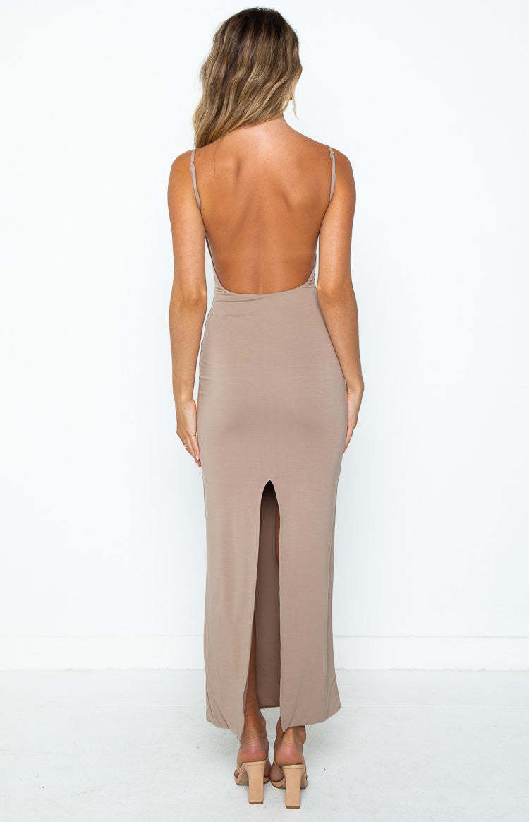 Talulah Beige Maxi Dress-Vavasi.All Rights Reserved.