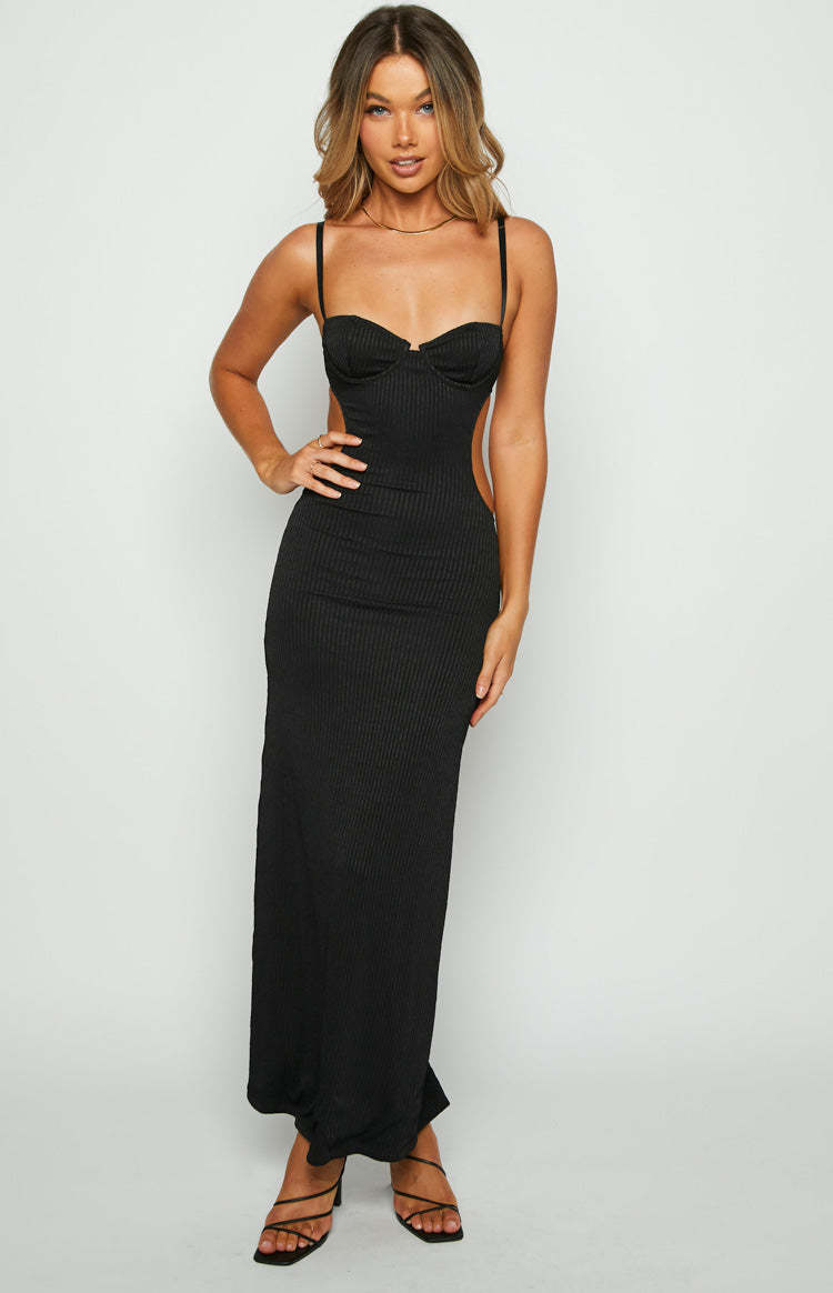 Tamara Black Maxi Dress-Vavasi.All Rights Reserved.