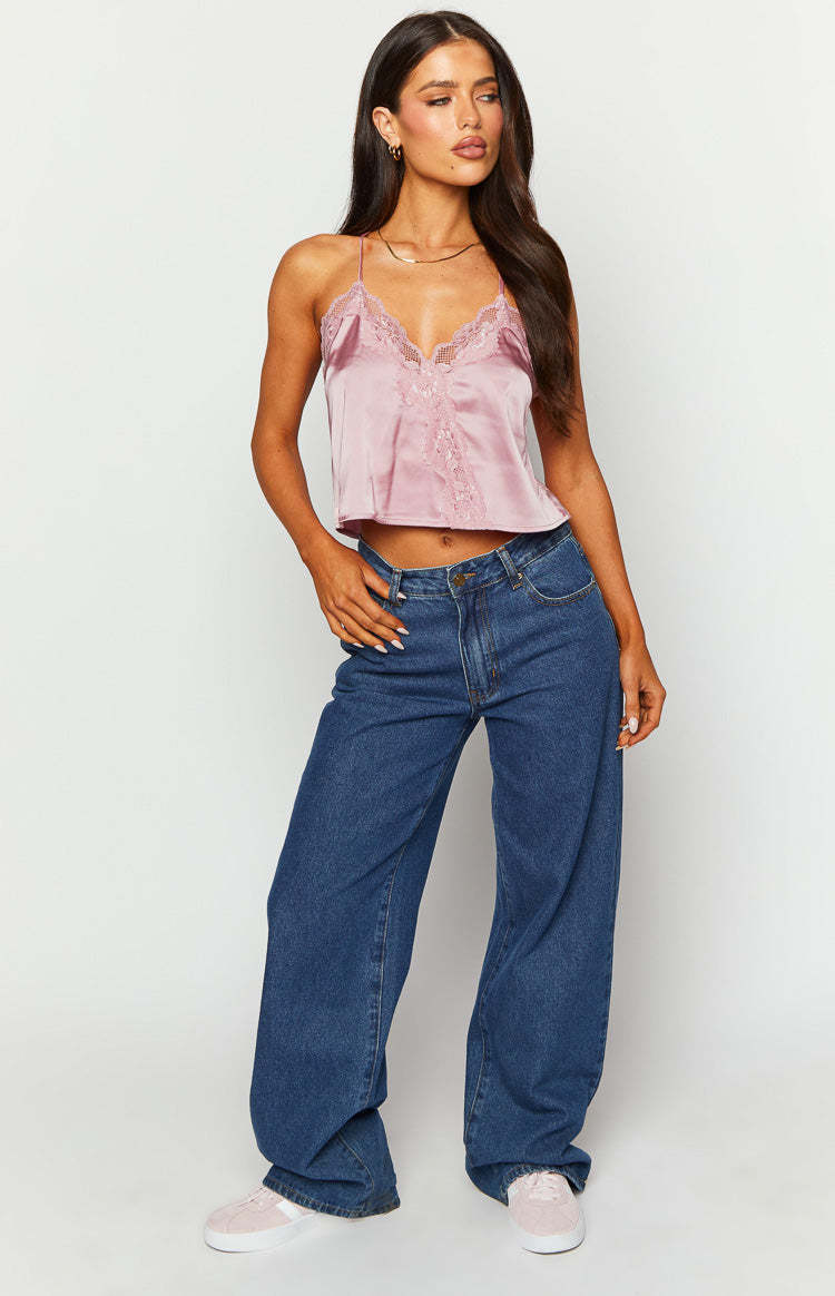 Tammy Pink Lace Cami Top-Vavasi.All Rights Reserved.