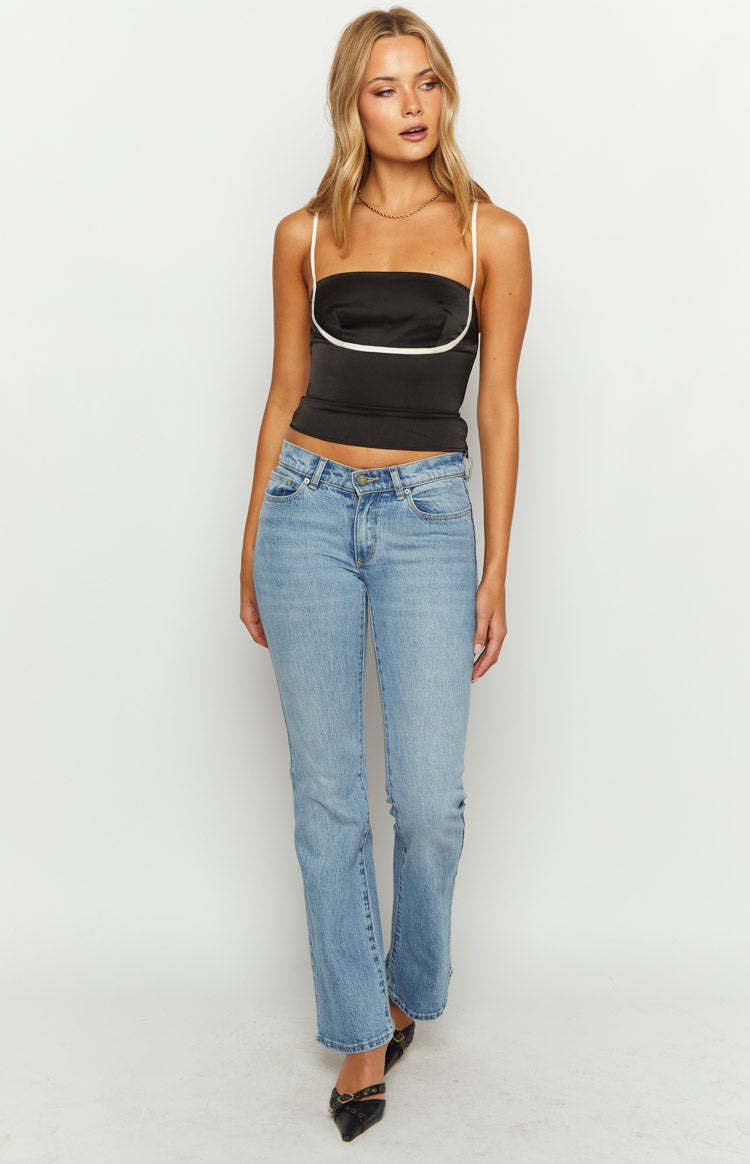 Tamra Black Low Back Top-Vavasi.All Rights Reserved.