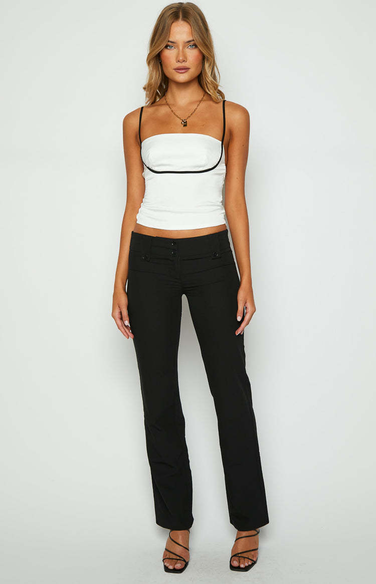 Tamra White Low Back Top-Vavasi.All Rights Reserved.