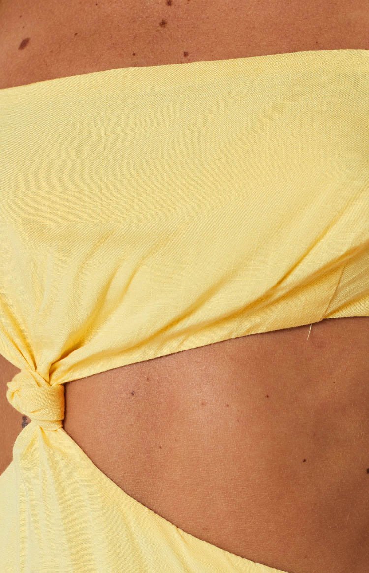 Tao Yellow Mini Dress-Vavasi.All Rights Reserved.