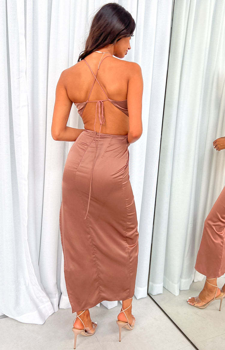 Taylor Copper Maxi Dress-Vavasi.All Rights Reserved.