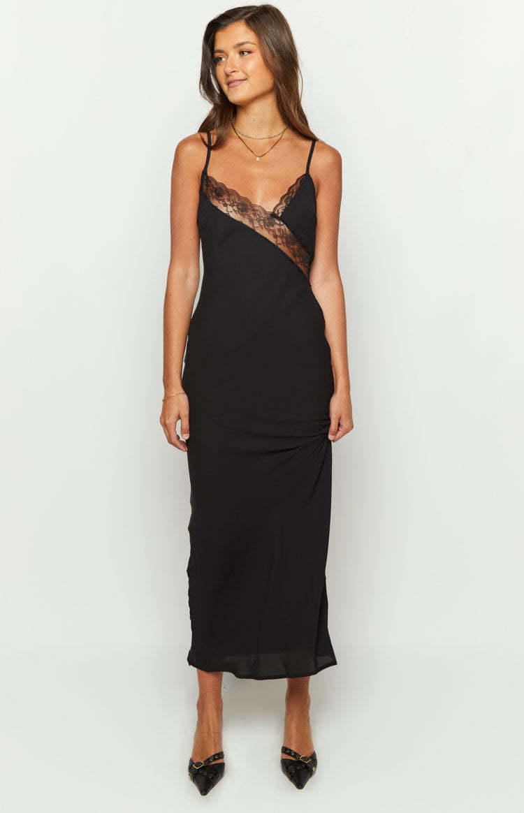The Exclusive Black Lace Maxi Dress-Vavasi.All Rights Reserved.