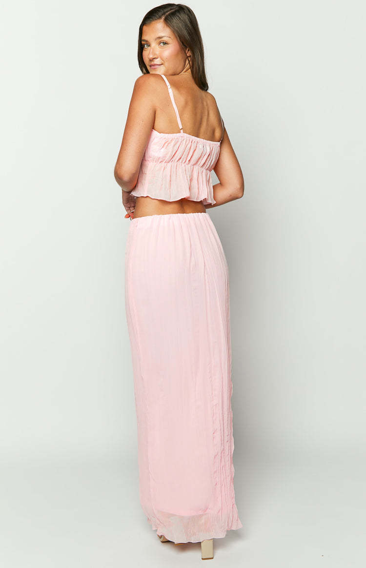 The Moment Pink Maxi Skirt-Vavasi.All Rights Reserved.