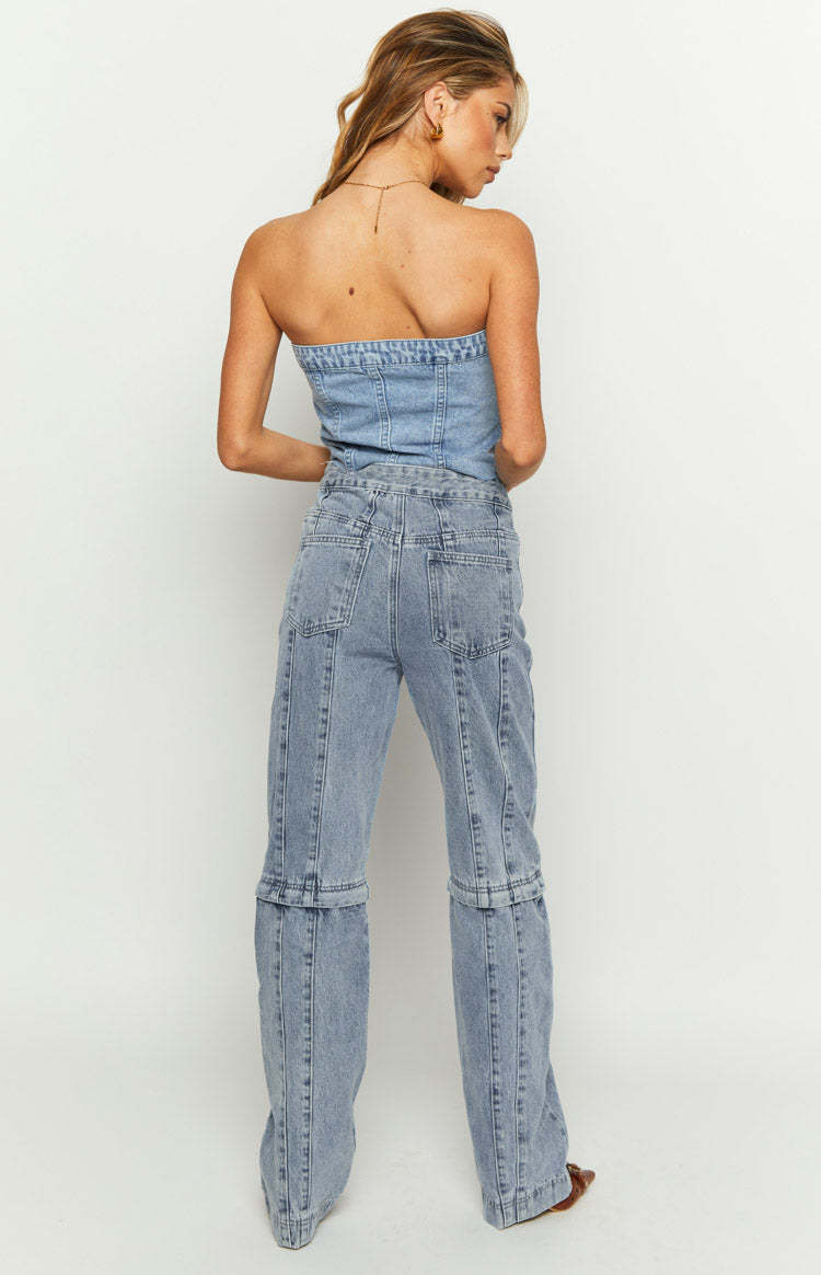 The Phoebe Mid Wash Denim Jeans to Jorts-Vavasi.All Rights Reserved.