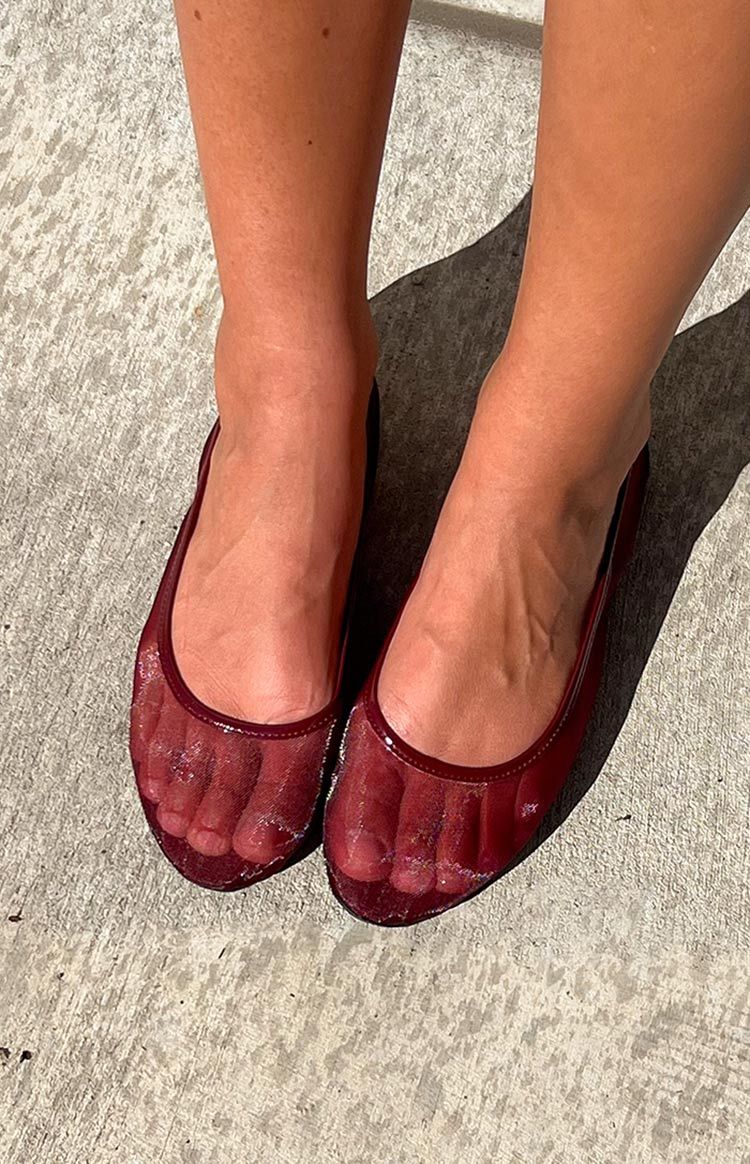 Therapy Arlo Cherry Patent PU Ballet Flats-Vavasi.All Rights Reserved.