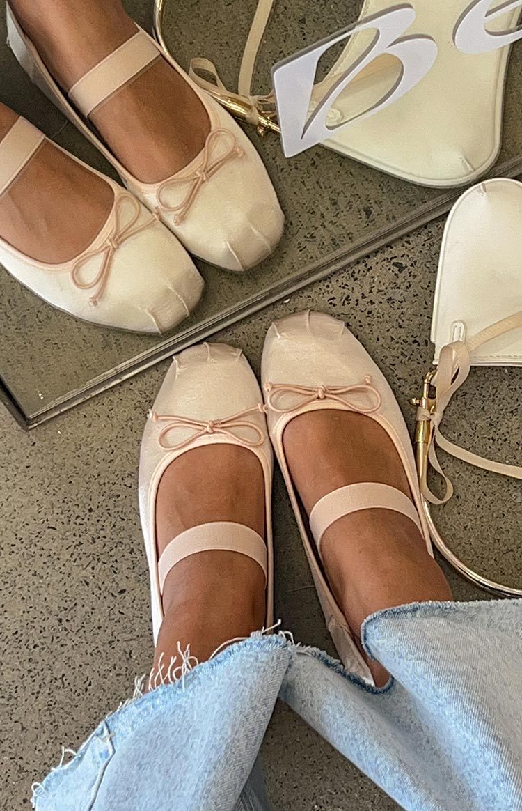 Therapy Mystic Blush Satin Ballet Flats-Vavasi.All Rights Reserved.