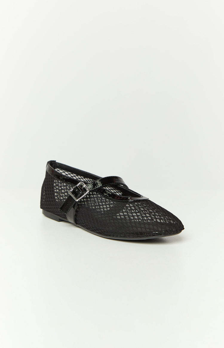 Therapy Addie Black Crinkle Patent PU Ballet Flats-Vavasi.All Rights Reserved.