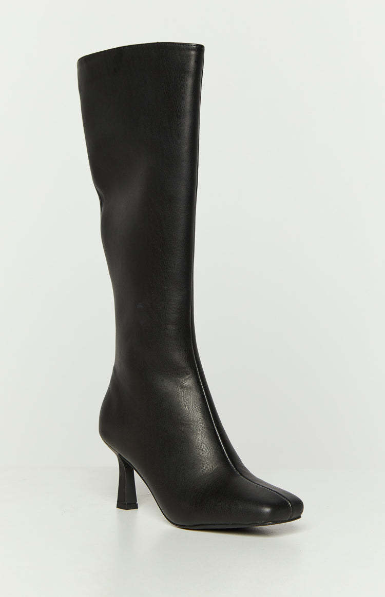 Therapy Candid Black Knee High Boots-Vavasi.All Rights Reserved.