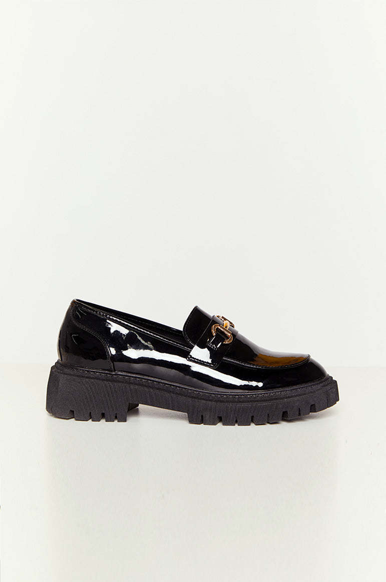 Therapy Extra Black Patent Loafers-Vavasi.All Rights Reserved.