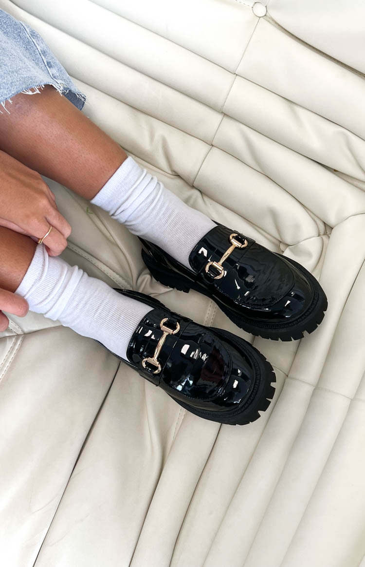 Therapy Extra Black Patent Loafers-Vavasi.All Rights Reserved.