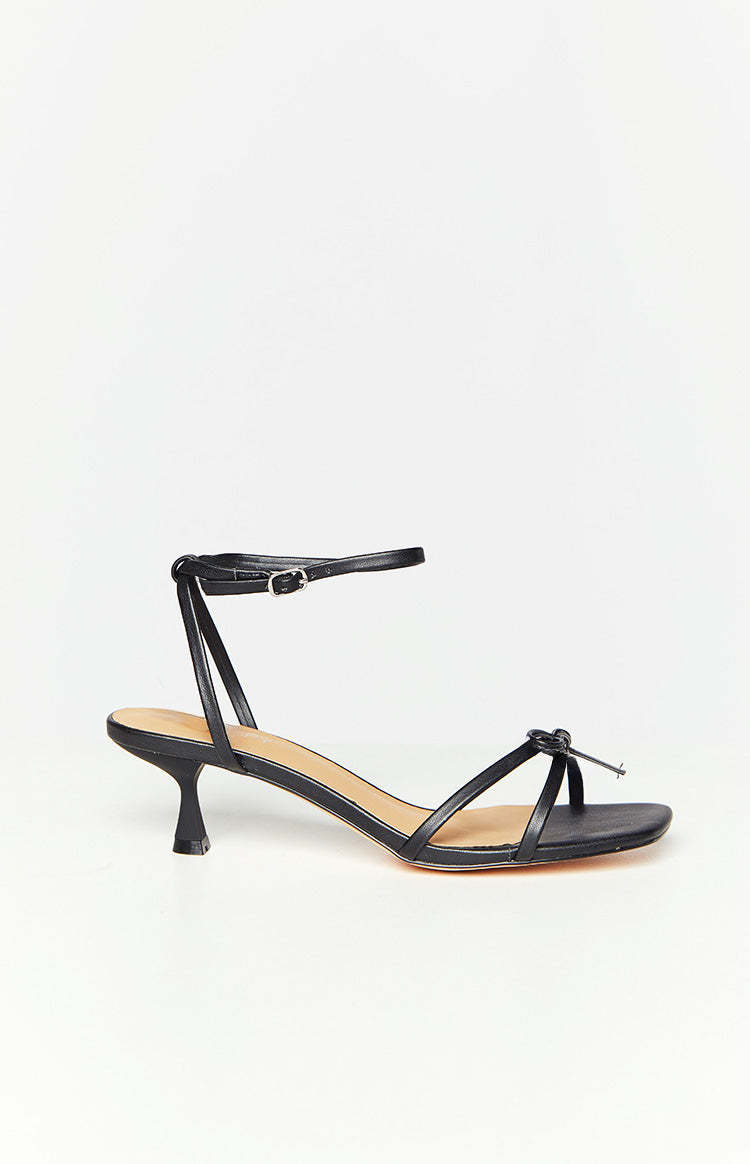 Therapy Luci Black Smooth PU Heels-Vavasi.All Rights Reserved.