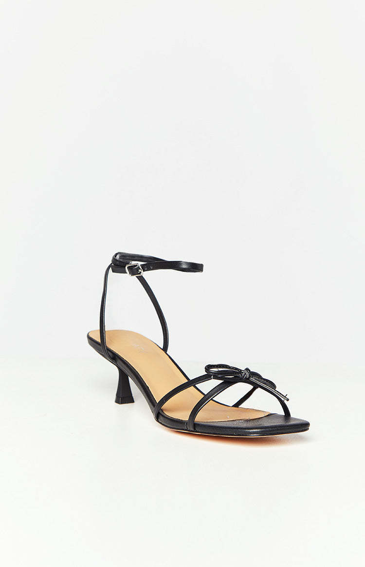 Therapy Luci Black Smooth PU Heels-Vavasi.All Rights Reserved.