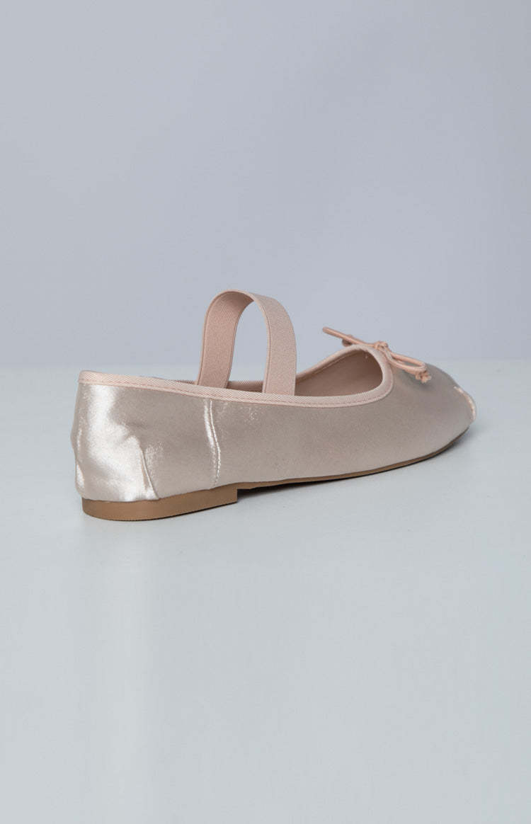 Therapy Mystic Blush Satin Ballet Flats-Vavasi.All Rights Reserved.