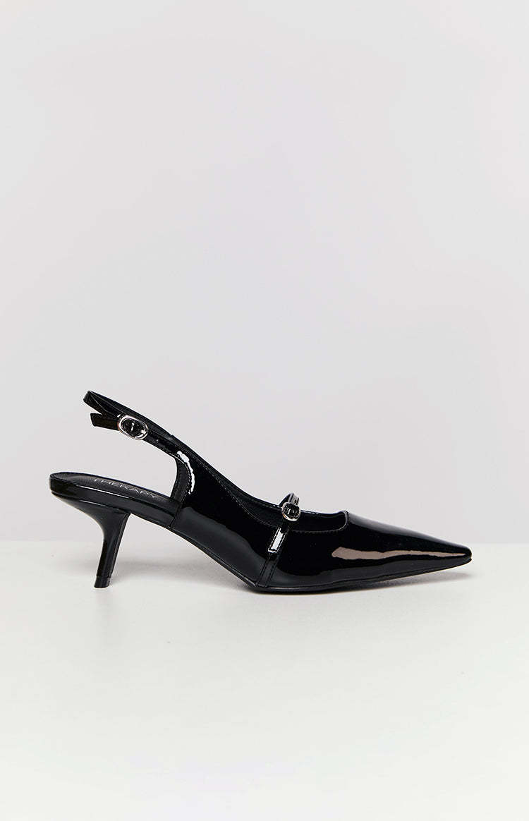 Therapy Parlour Black Patent Heels-Vavasi.All Rights Reserved.