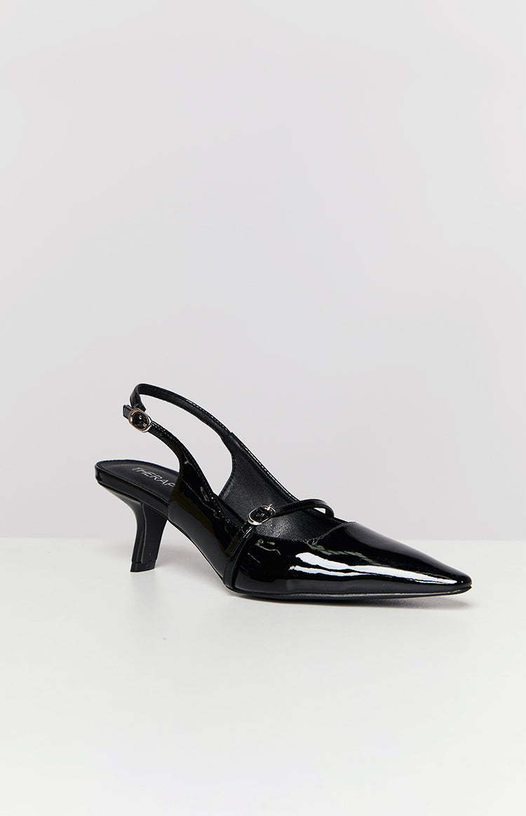 Therapy Parlour Black Patent Heels-Vavasi.All Rights Reserved.