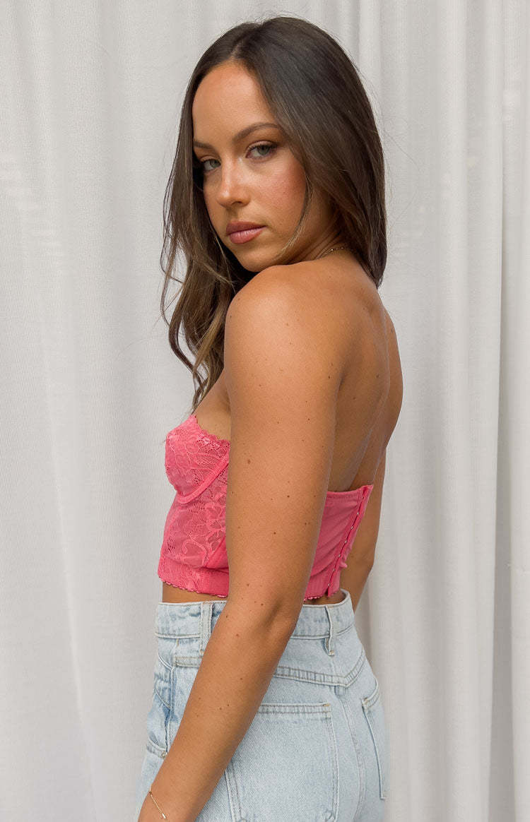 Tiarna Pink Lace Corset Top-Vavasi.All Rights Reserved.