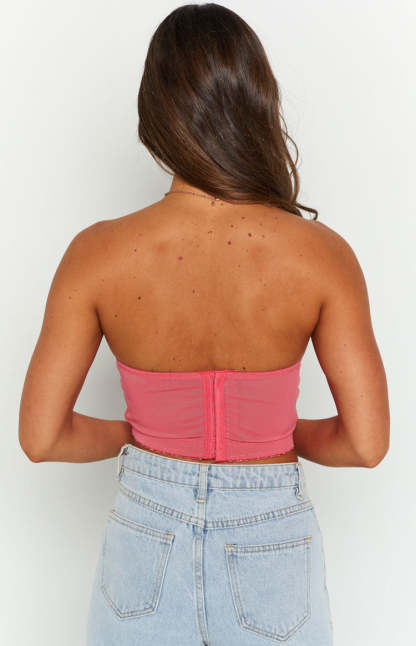Tiarna Pink Lace Corset Top-Vavasi.All Rights Reserved.
