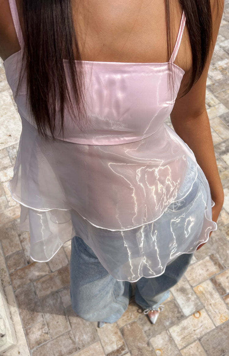 Tinley Pink Tulle Top-Vavasi.All Rights Reserved.