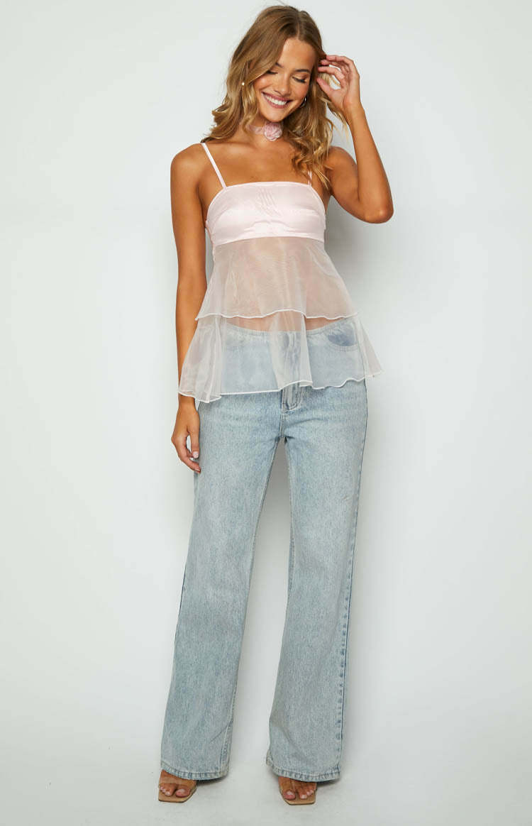 Tinley Pink Tulle Top-Vavasi.All Rights Reserved.