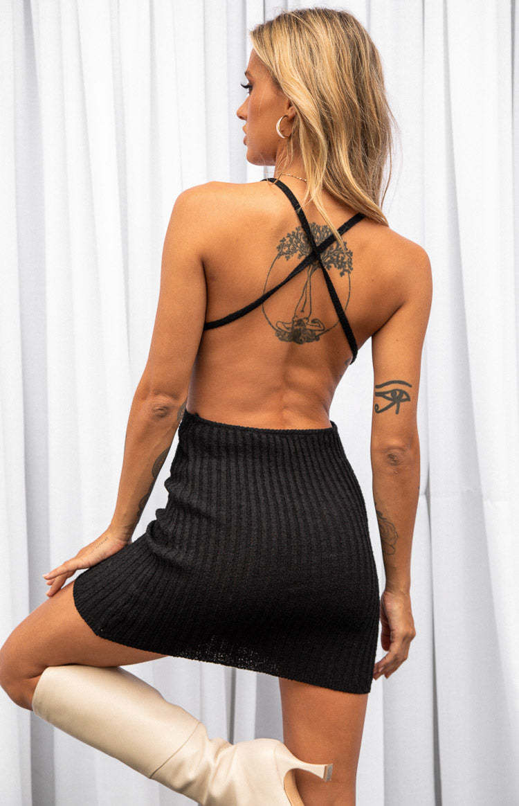 Toni Black Cut Out Mini Dress-Vavasi.All Rights Reserved.