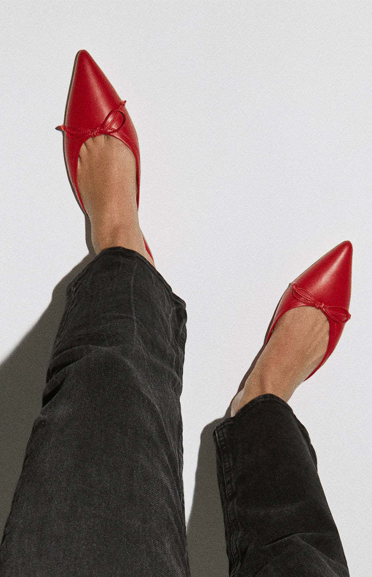 Tony Bianco Javelin Ruby Mule Flats-Vavasi.All Rights Reserved.
