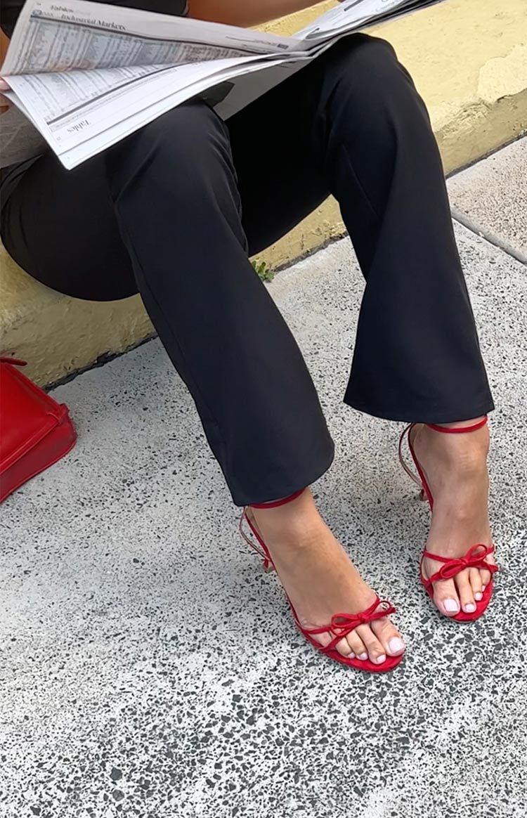 Tony Bianco Lover Red Suede Heels-Vavasi.All Rights Reserved.