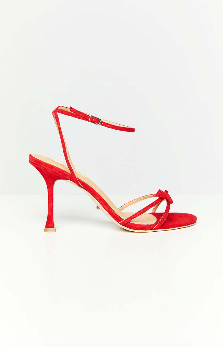 Tony Bianco Lover Red Suede Heels-Vavasi.All Rights Reserved.