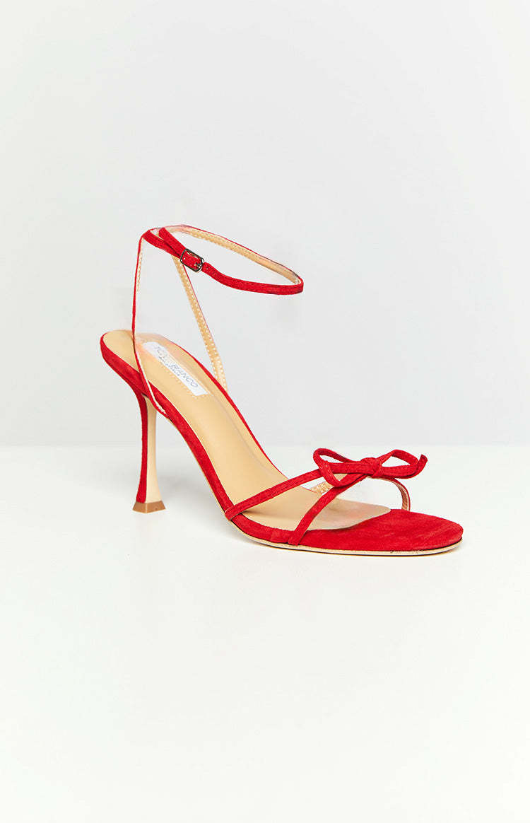 Tony Bianco Lover Red Suede Heels-Vavasi.All Rights Reserved.
