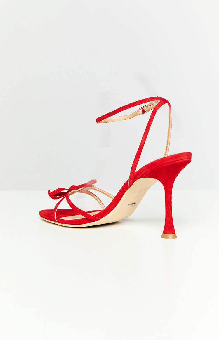 Tony Bianco Lover Red Suede Heels-Vavasi.All Rights Reserved.