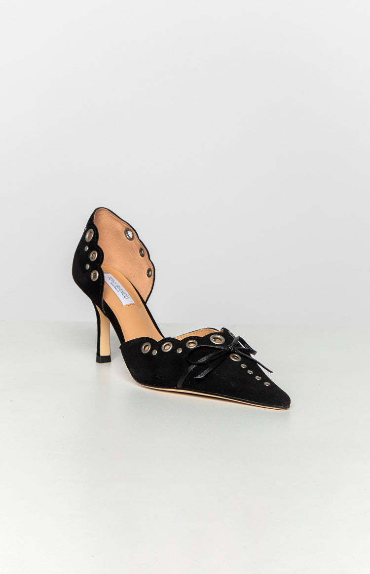 Tony Bianco Safari Black Suede Heels-Vavasi.All Rights Reserved.