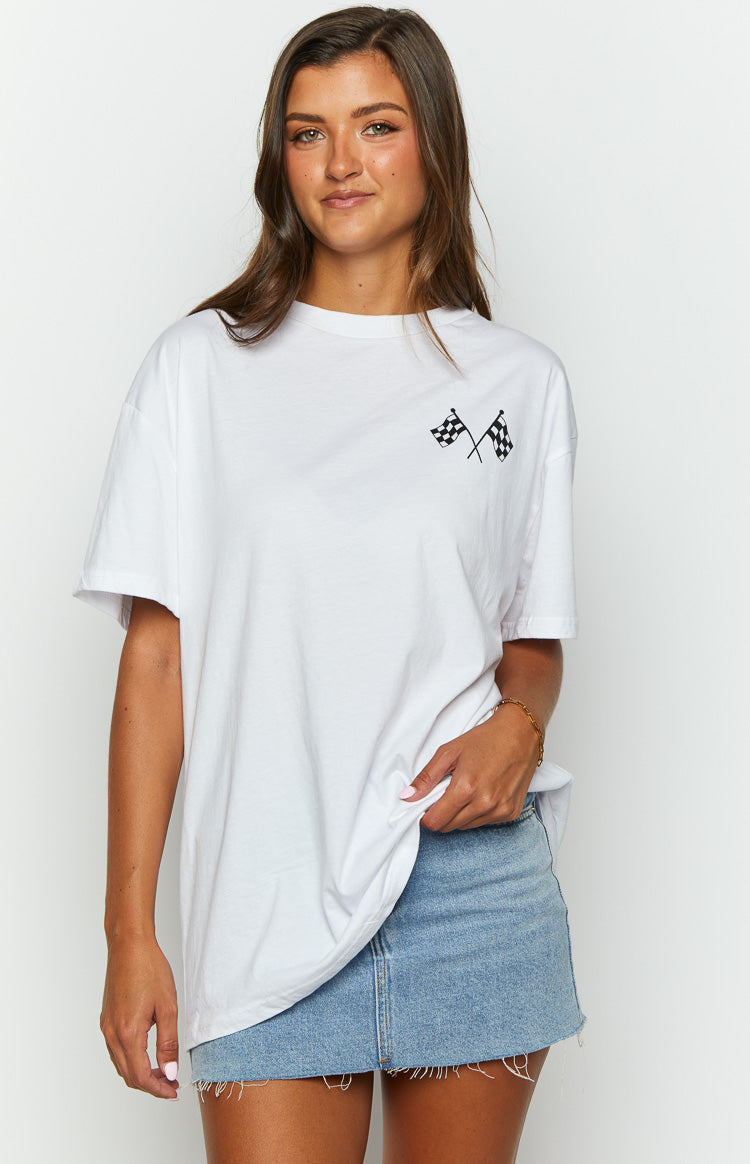 Too Quick White Tee-Vavasi.All Rights Reserved.