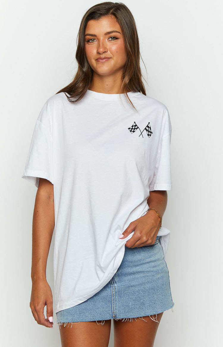 Too Quick White Tee-Vavasi.All Rights Reserved.