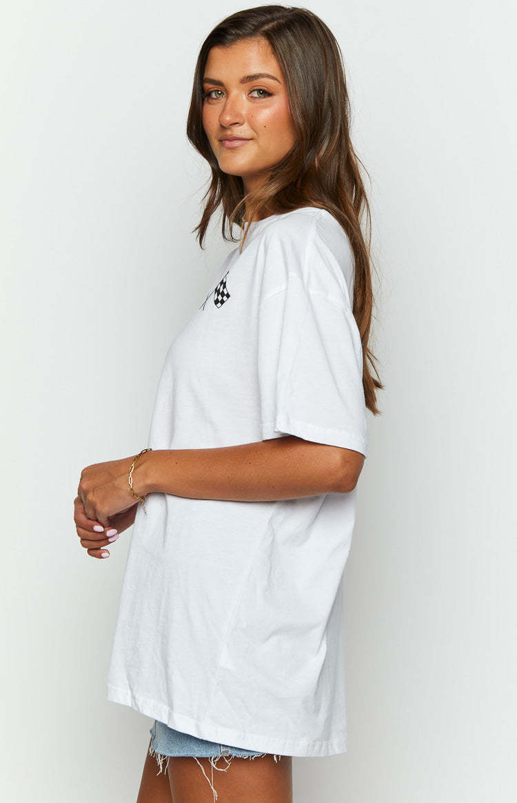 Too Quick White Tee-Vavasi.All Rights Reserved.