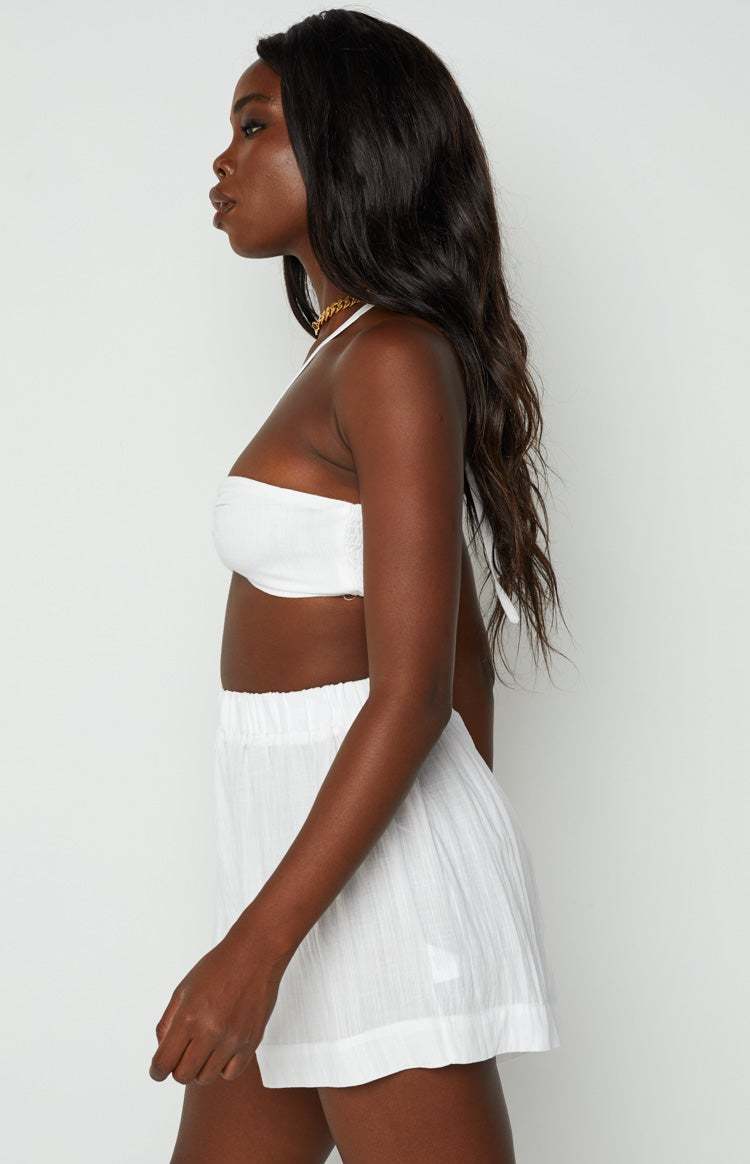 Treasure White Crop Top-Vavasi.All Rights Reserved.