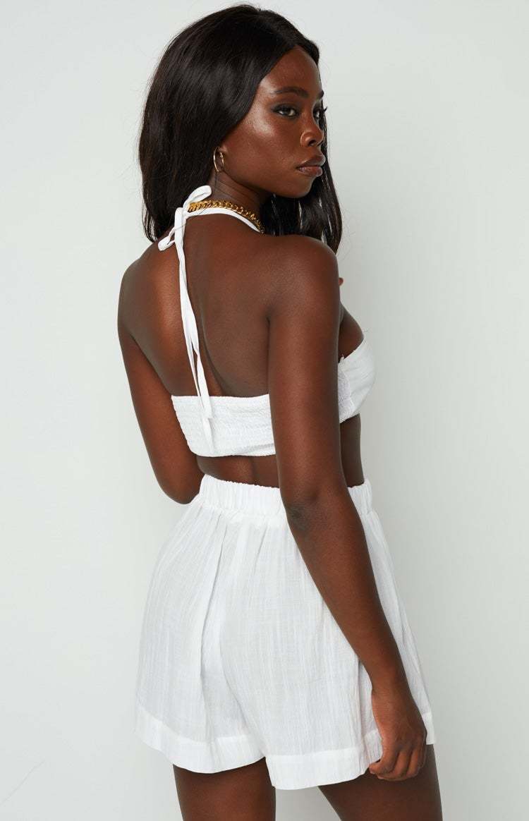 Treasure White Crop Top-Vavasi.All Rights Reserved.